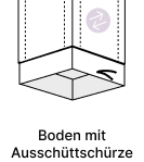 BigBags Boden mit Ausschüttschürze