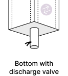 Big Bag bottom with drain valve